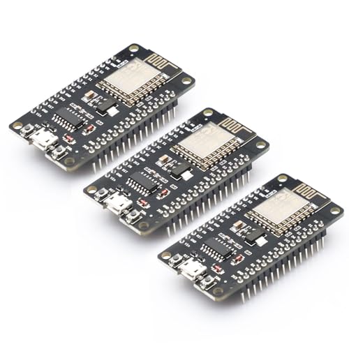 APKLVSR ESP8266 NodeMcu Lua WiFi V3 Modul,NodeMcu Lua WiFi 2.4 GHz V3 Entwicklungsboard mit CH340 für Arduino IDE/Micropython-3 Stück