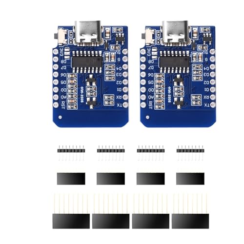 2 Stück ESP8266 Type C Entwicklungsboard ESP8266 Mini ESP8266 NodeMCU mit ESP8266-12F WLAN-Modul CH340G