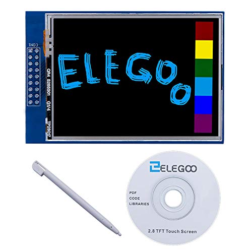 ELEGOO UNO R3 2,8' TFT Touchscreen mit SD Karten Slot für Arduino UNO R3 Bibliotheken auf CD Mitgeliefert
