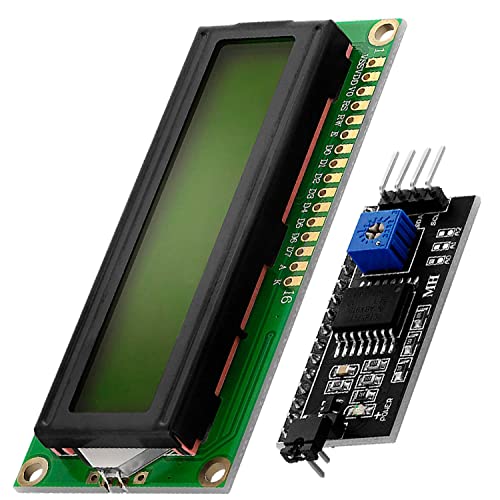 AZDelivery HD44780 16x2 LCD Modul Display Bundle mit I2C Schnittstelle 2x16 Zeichen kompatibel mit Arduino inklusive E-Book! (mit Grünem Hintergrund und Schwarzen Zeichen)