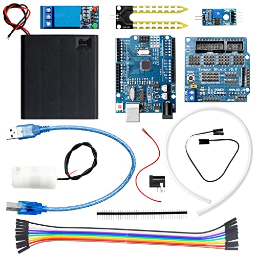 AZDelivery 1x Pflanzen-Bewässerung-Set V 5.0 SENSOR Automatisches Bewässerungsmodul DIY-Kit Bodenfeuchteerkennung automatische Wasserpumpe