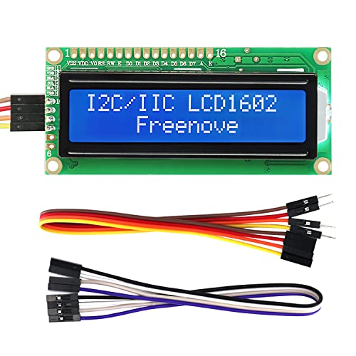 FREENOVE I2C LCD 1602 Module, New Type IIC TWI Serial 16x2 Display, Compatible with Arduino Raspberry Pi Pico ESP32 ESP8266