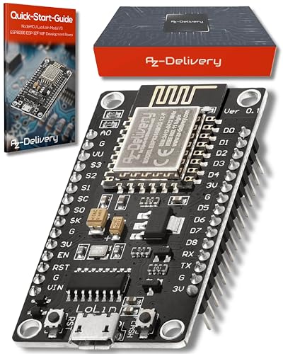 AZDelivery NodeMCU Lolin V3 Module ESP8266 ESP-12F WiFi WiFi Development Board mit CH340 kompatibel mit Arduino inklusive E-Book!