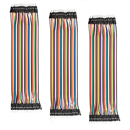 AZDelivery 3 x Jumper Wire Kabel 40 STK. je 20 cm M2M Male to Male kompatibel mit Arduino und Raspberry Pi Breadboard