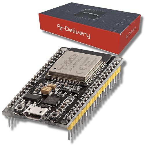 AZDelivery ESP32 NodeMCU Module WLAN WiFi Dev Kit C Development Board mit CP2102 (Nachfolgermodell zum ESP8266) kompatibel mit Arduino und inklusive E-Book!…