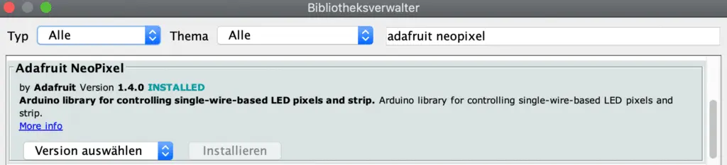 neopixel led ring bibliothek