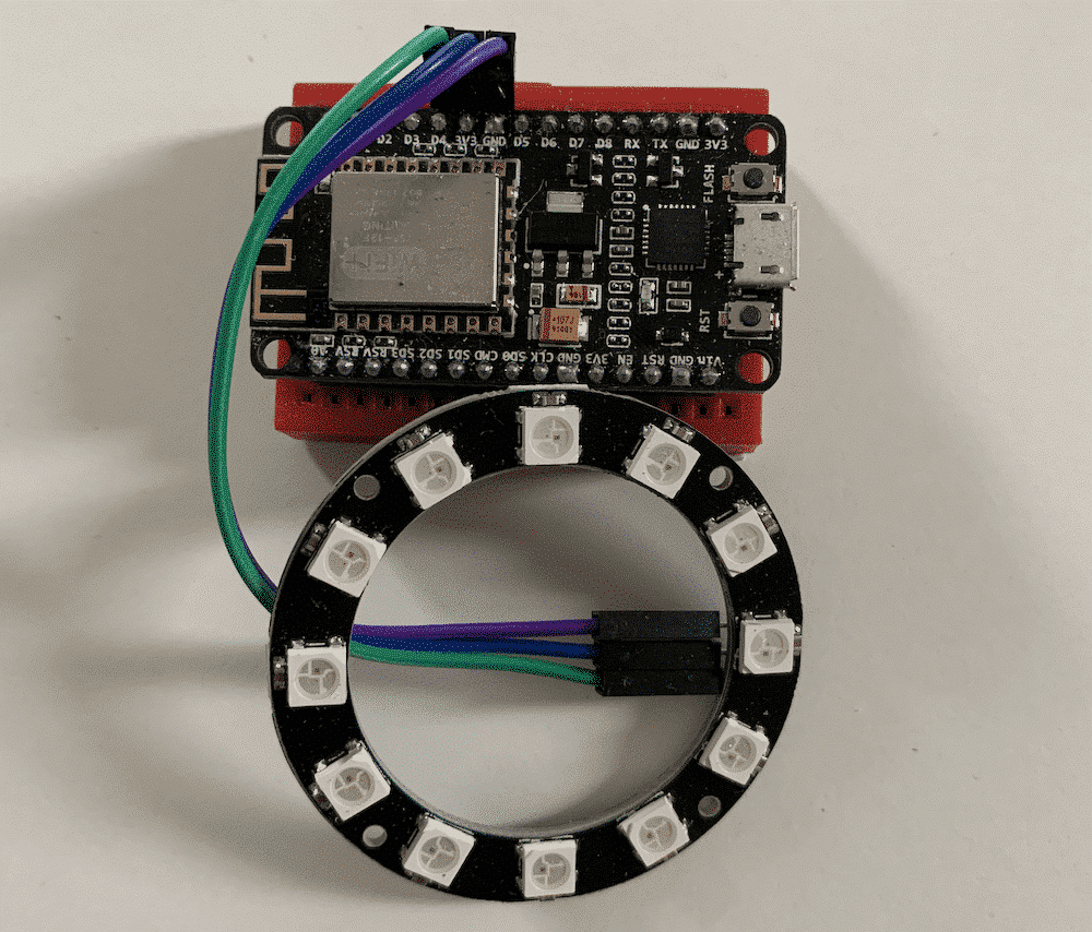 LED Ring angeschlossen am ESP8266