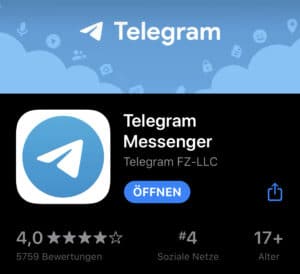 Telegram im App Store