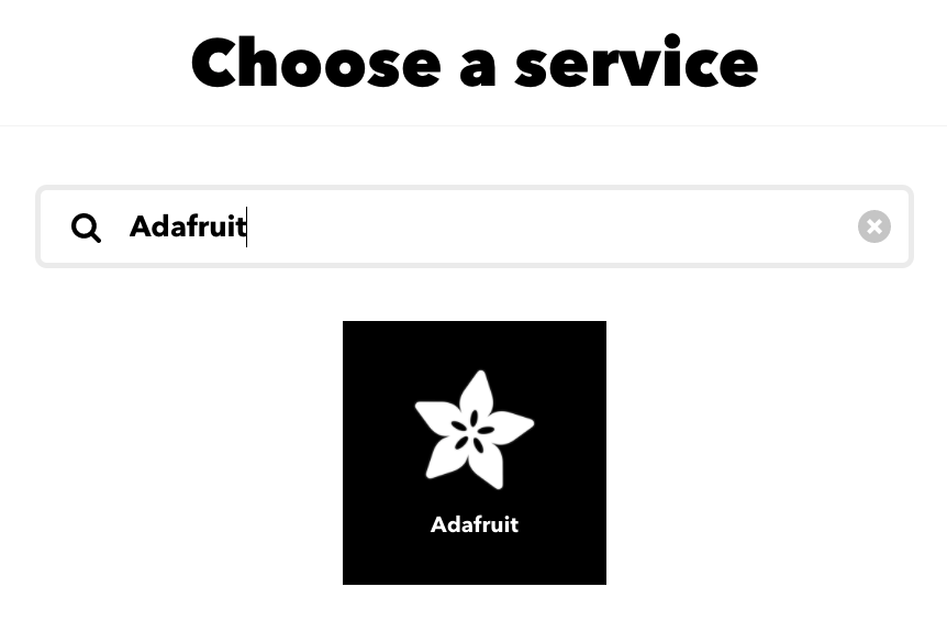 IFTTT Adafruit auswählen