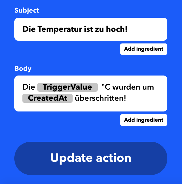 IFTTT fertige E-Mail