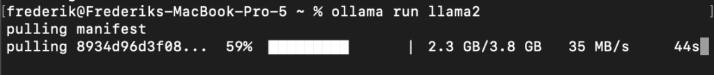 Download von Llama2 im Terminal