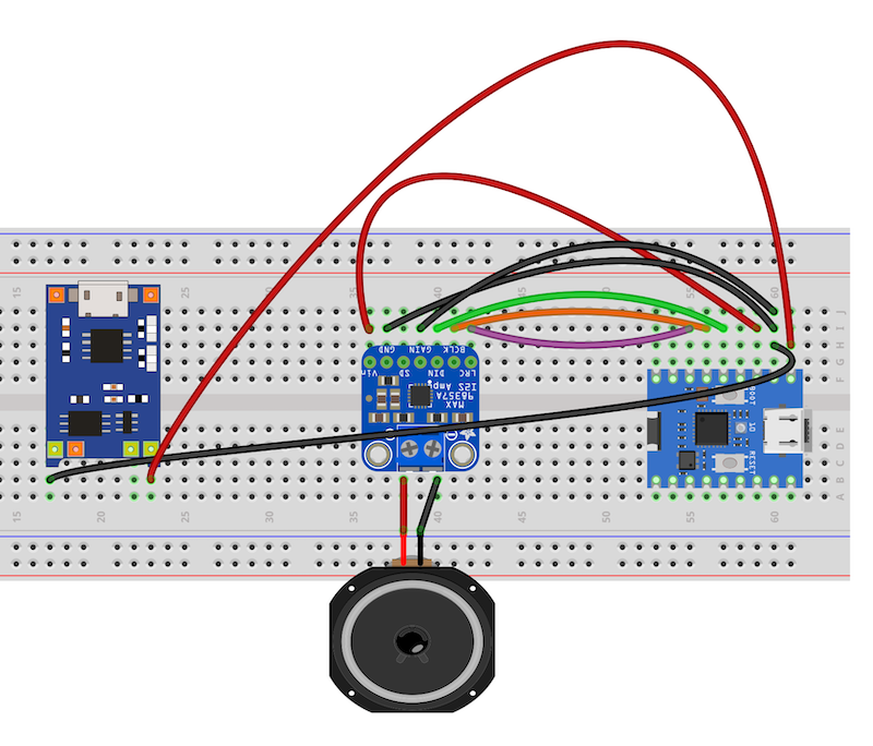 ESP32 betrieben mit einem Lademodul