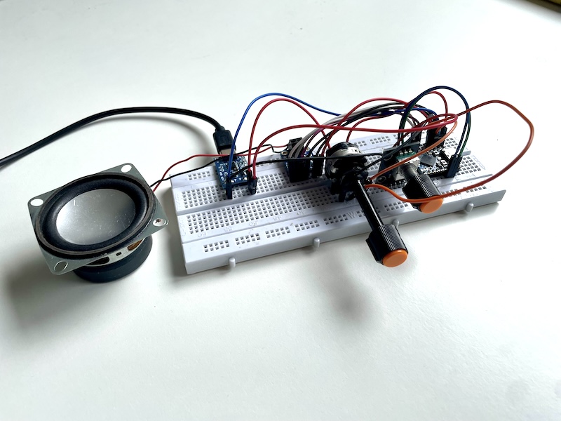 ESP32 Internetradio mit Rotary Encoder auf dem Breadboard