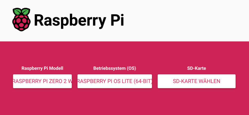 Raspberry Pi Imager Einstellungen