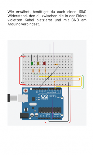 Aufbau Arduino Lügendetektor